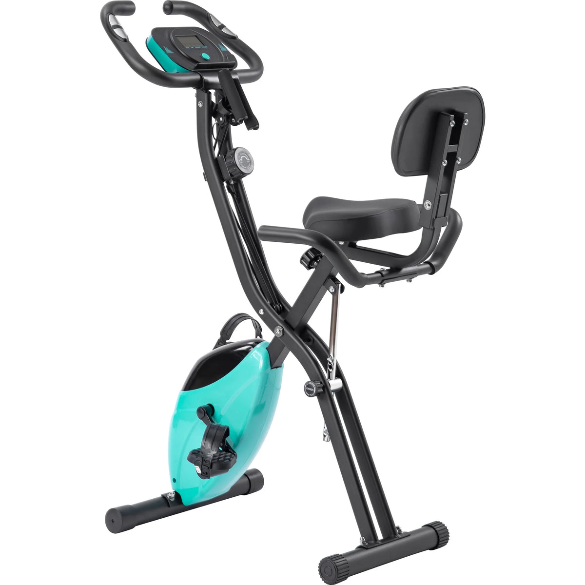 Folding Exercise Bike with Adjustable Resistance and Backrest B257