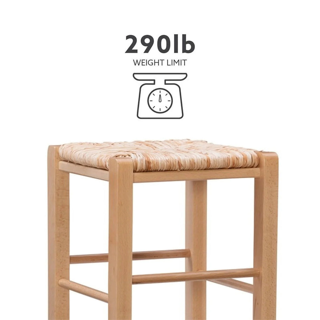 29.15" Traditional Wood Backless Bar Stool N91788
