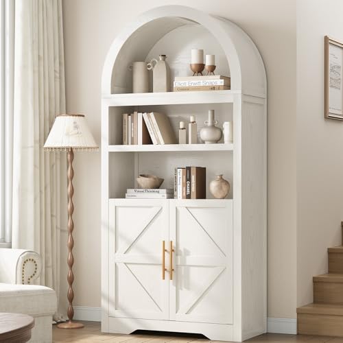 Brown Pantry Storage Cabinet with Drawers Doors and Shelves J98321