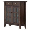 Solid Pine Wood Storage Cabinet with Drawers D38915