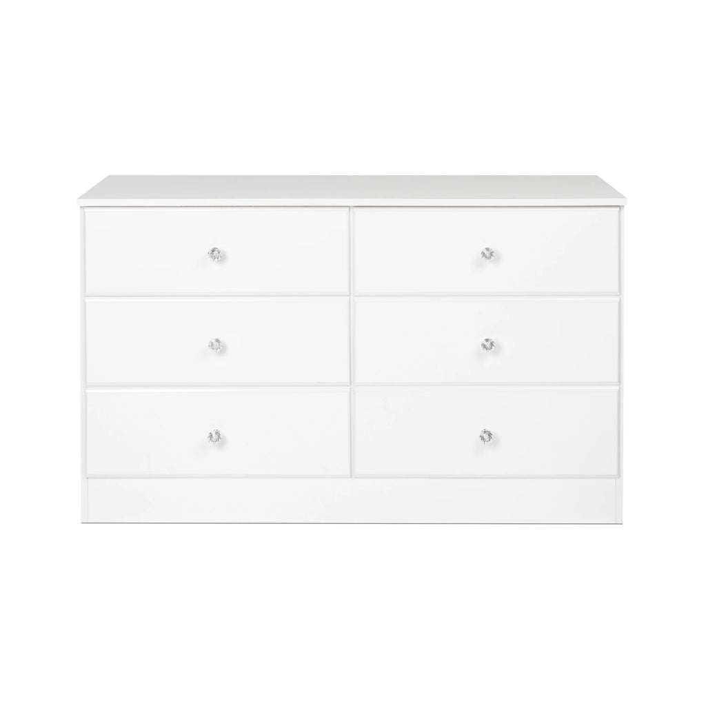 White 6 Drawer Wooden Dresser R28191
