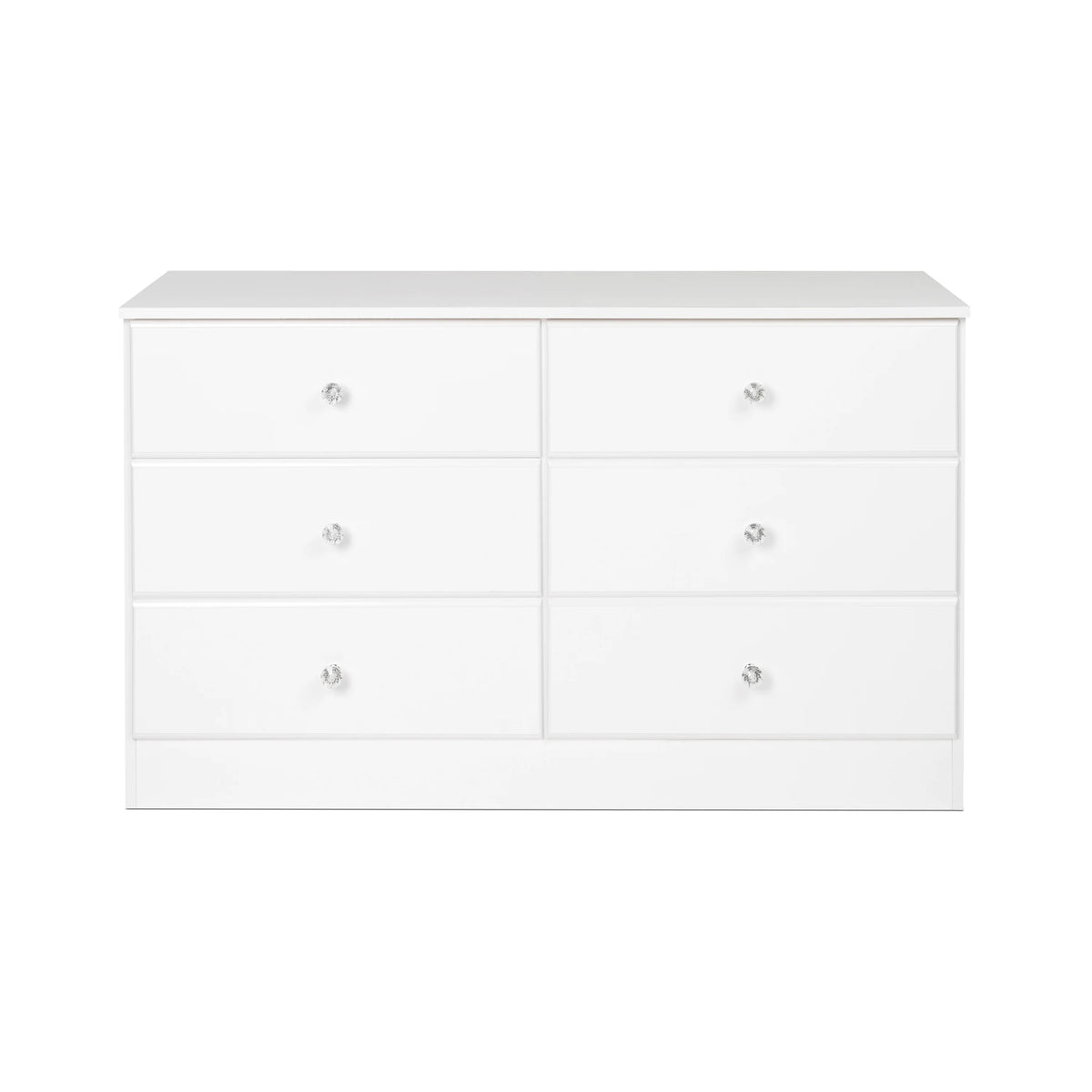 White 6 Drawer Wooden Dresser R28191
