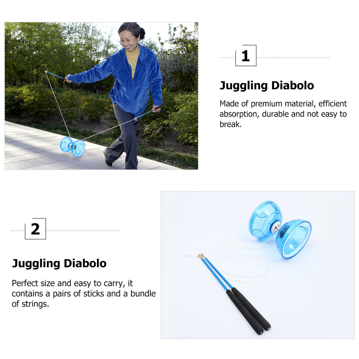 Chinese Yoyo Diabolo Toy Juggling Diabolos D67087
