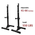550lbs Pair Standard Solid Barbell Bench Adjustable Steel Squat Rack Stands F537