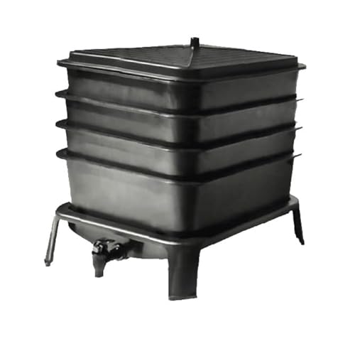 Worm Composting Bin, 4 Trays, Black M9068