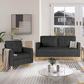 57" Tufted Loveseat and Chair Set of 2 O8497