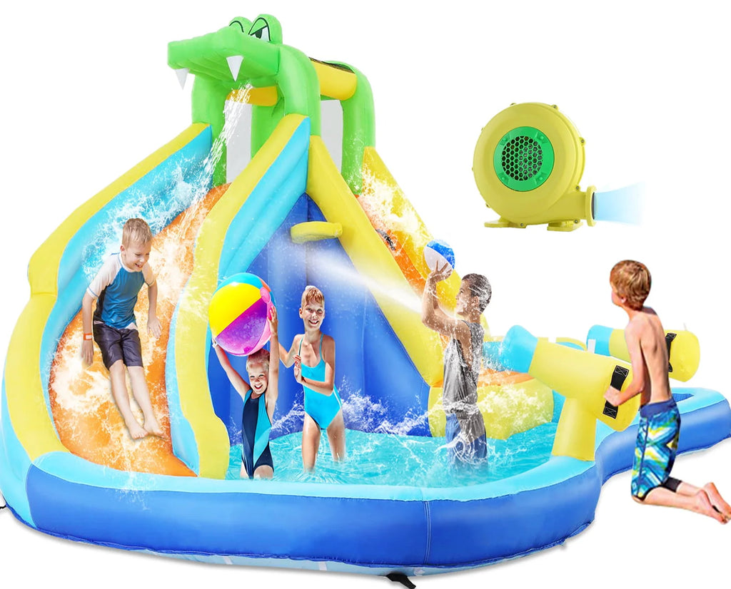 Inflatable Bounce House with Water Slide and Air Blower C286