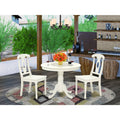 3PC Round Table and 2 Panel Back Chairs T9513