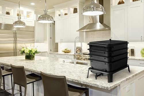 Worm Composting Bin, 4 Trays, Black M9068