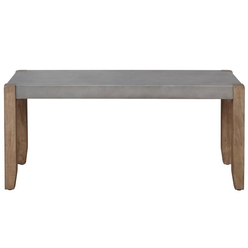 Faux Concrete and Wood Bench C191