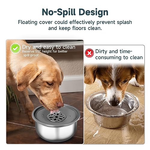 Large Capacity Stainless Steel Dog Water Bowl T46750