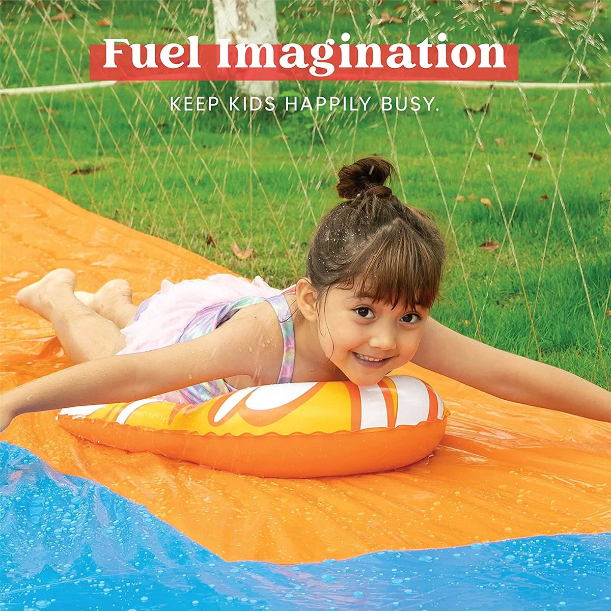 22.5ft Water Slide and 2 Bodyboards with Sprinkler O852623