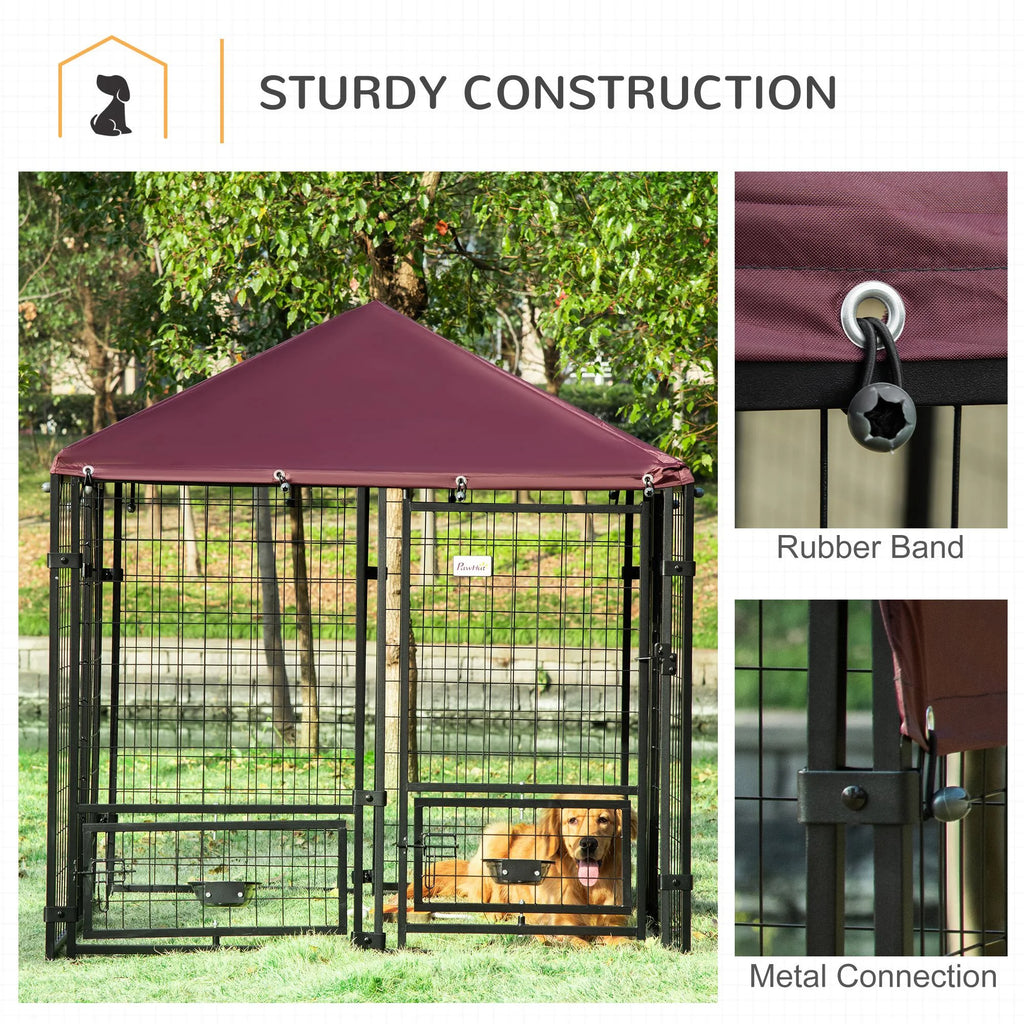 5' x 5' x 5' Outdoor Dog Kennel with Canopy U81434