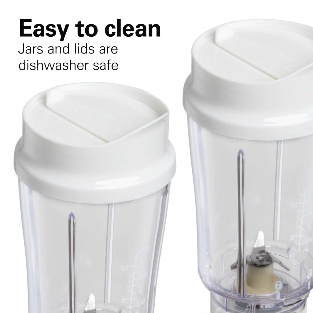 White Smoothie Blender with 2 Travel Jars and 2 Lids K67195