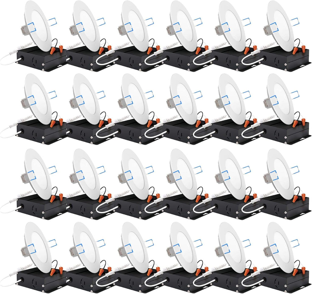 24 Pack 6 Inch LED Recessed Lighting 3000K Dimmable Q437367
