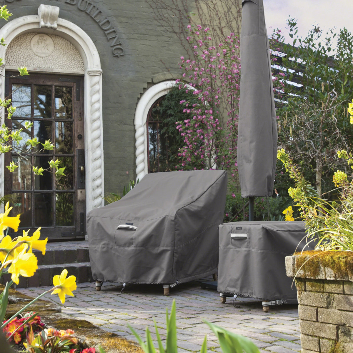 Patio Umbrella Cover with Water Resistant Fabric K456954