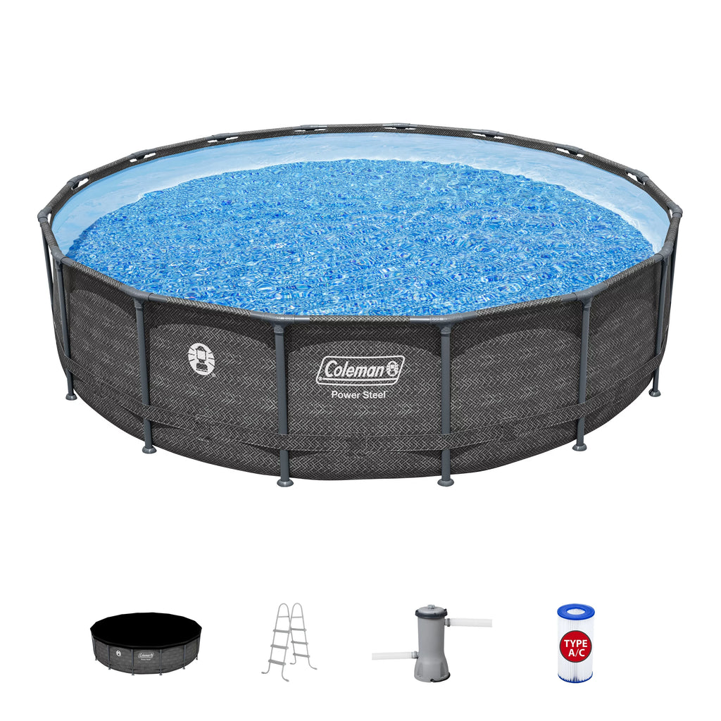 Round Metal Frame Above Ground Pool Set W458