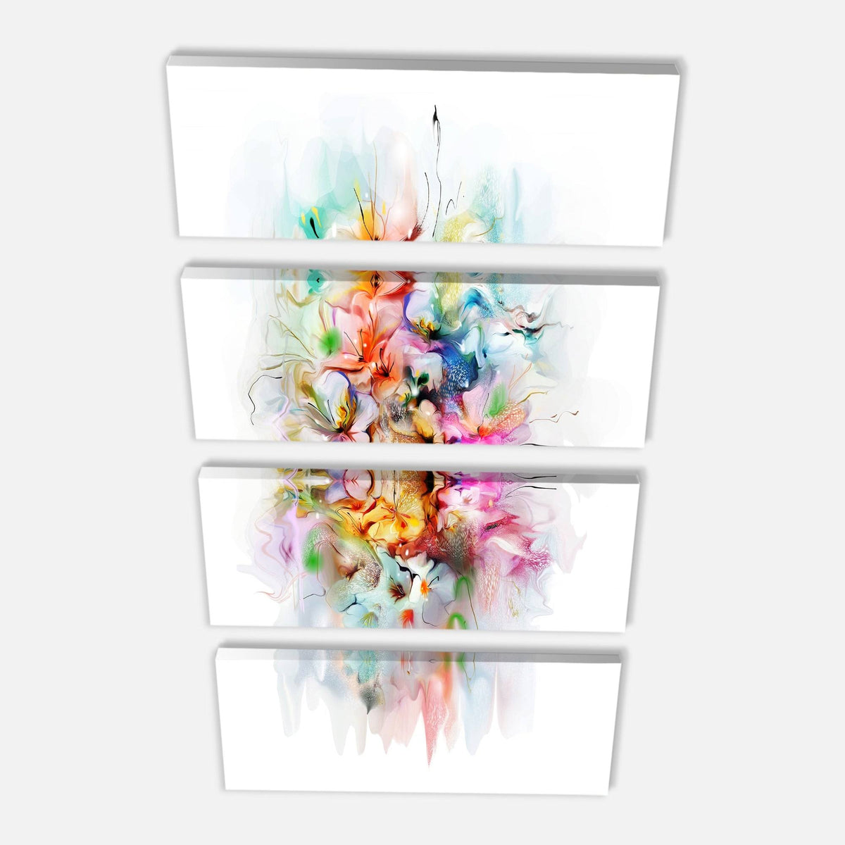 Watercolor Flowers Floral Canvas Art Print N145627