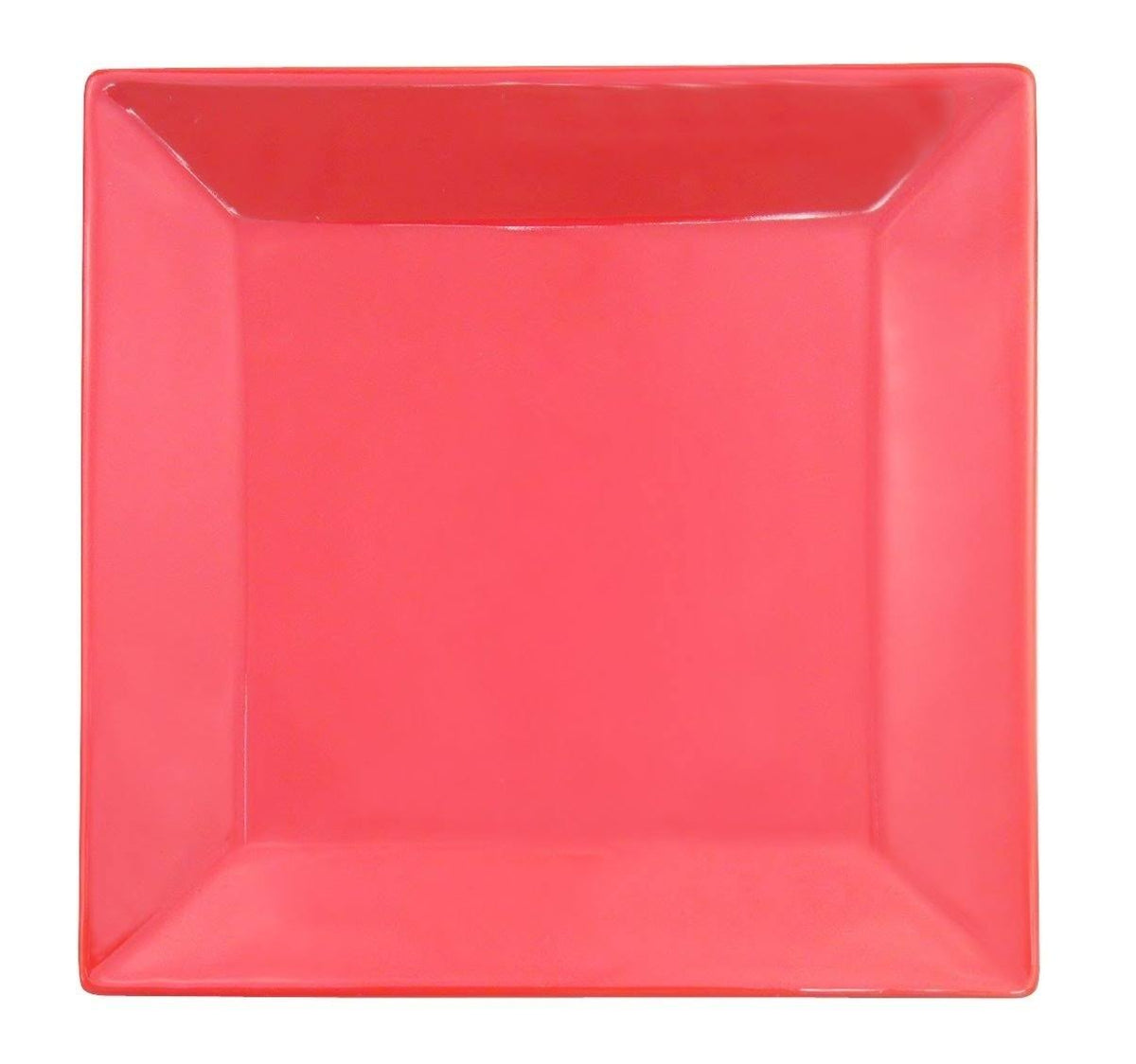 Red 6-Inch Stoneware Square Plate, Box of 36 G4091