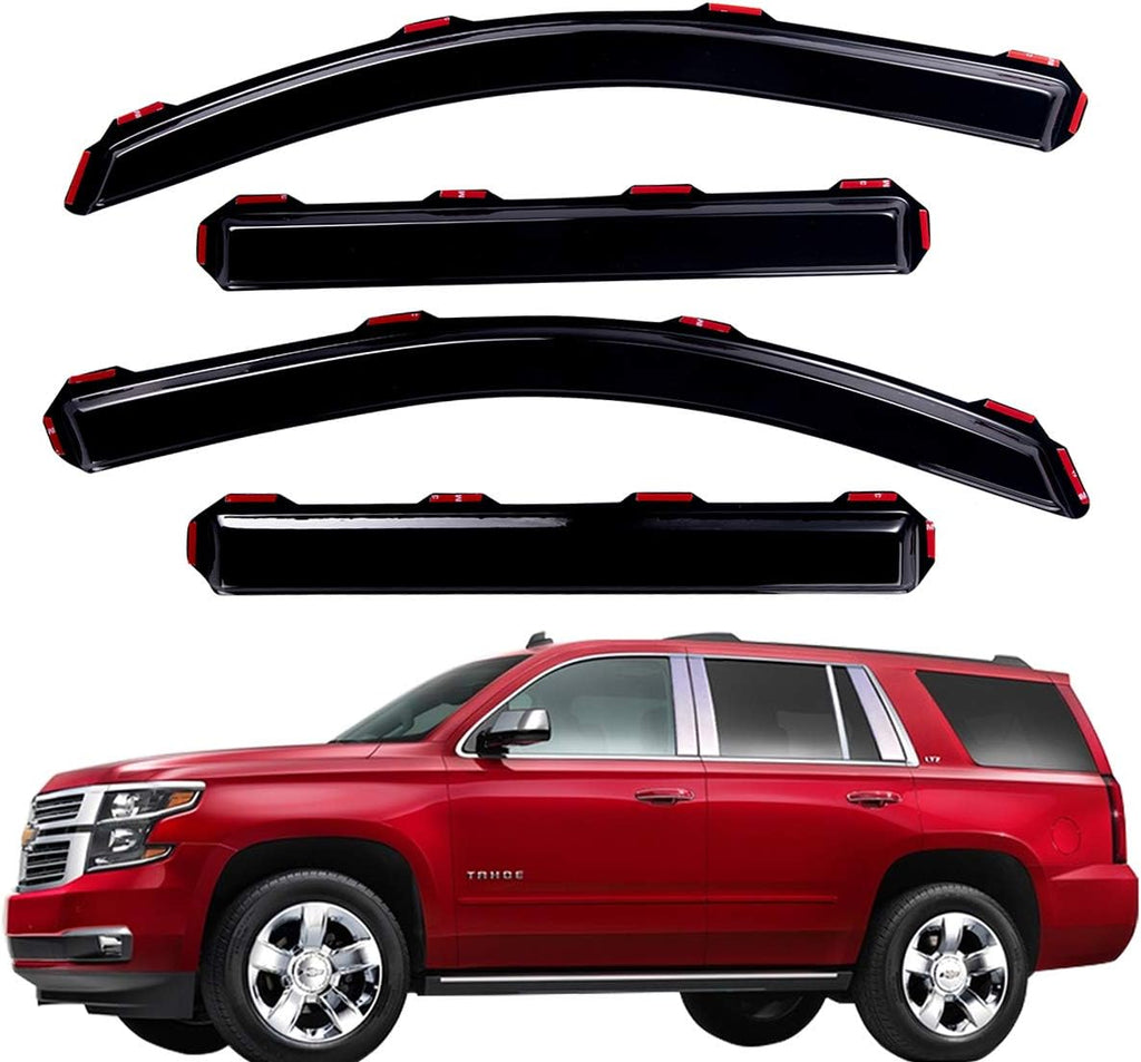 4 PCS Dark Smoke In-Channel Side Window Deflector Rain Guard T876928