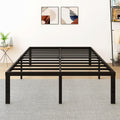 18 Inch Metal Platform Bed Frame Queen Black W85429