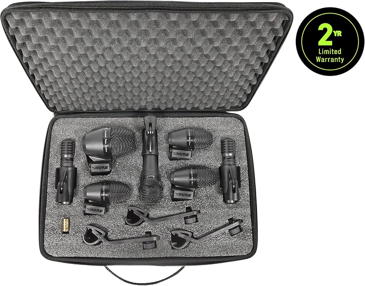 7-Piece Drum Mic Kit with XLR-XLR Cables and Case T33491
