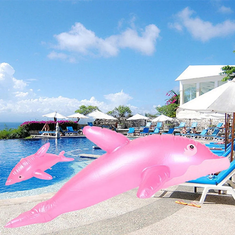 1Pc 50cm Inflatable Dolphin Fish Beach Swimming Pool Float Water Toy J7117