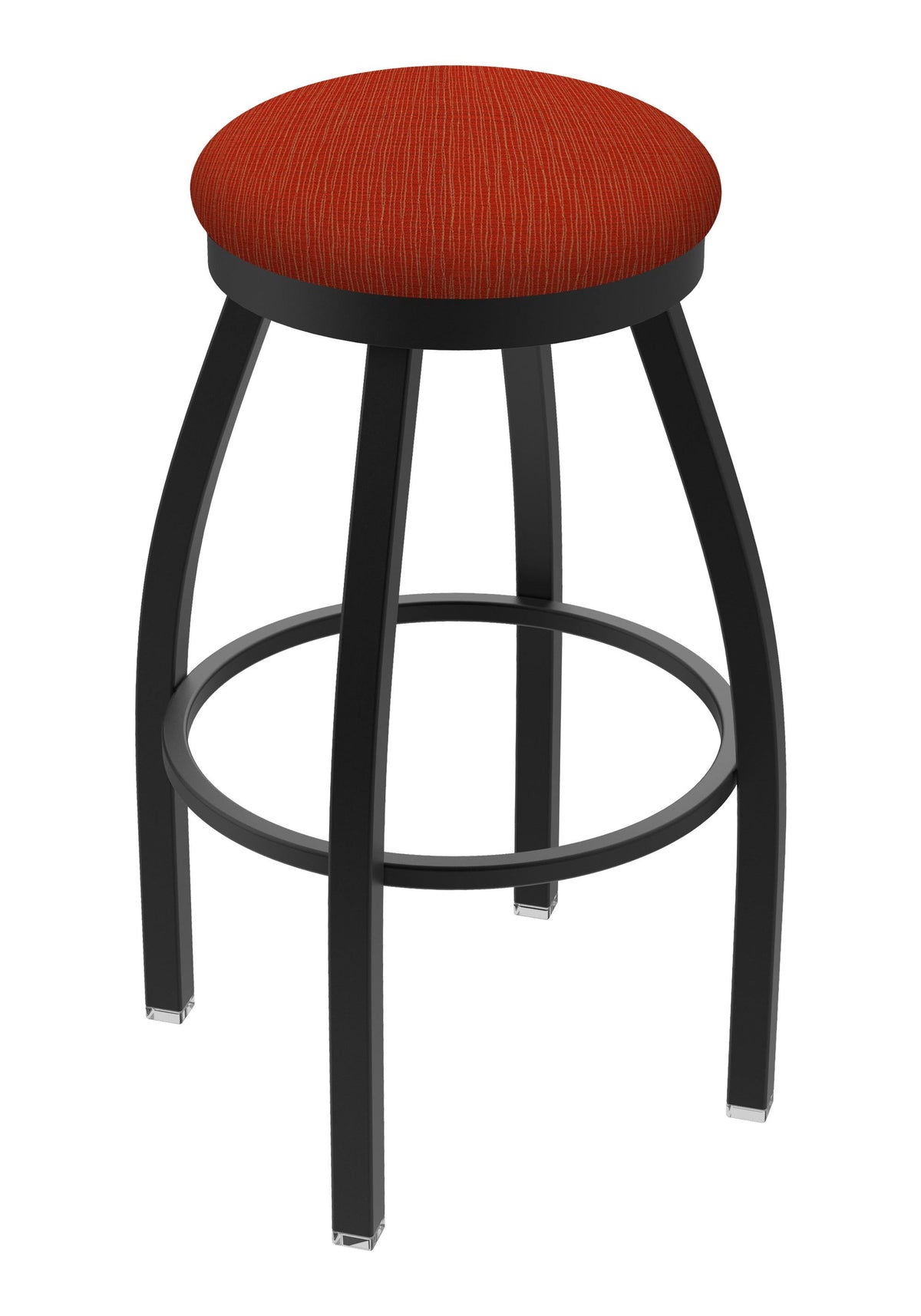 Swivel Extra Tall Bar Stool with Black Wrinkle Finish and Graph Poppy Seat X836