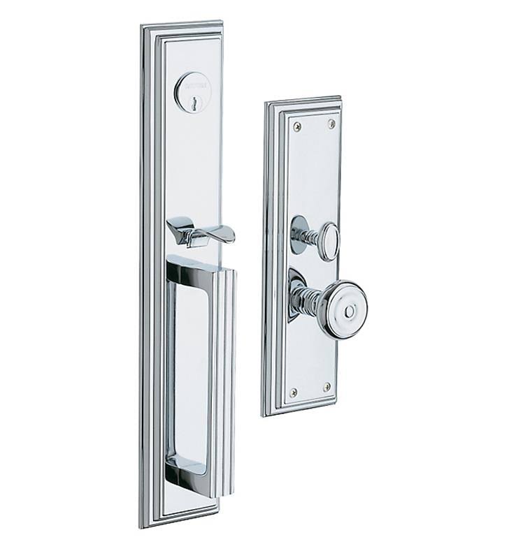 Satin Chrome Double Cylinder Mortise Handleset Trim Set G4724