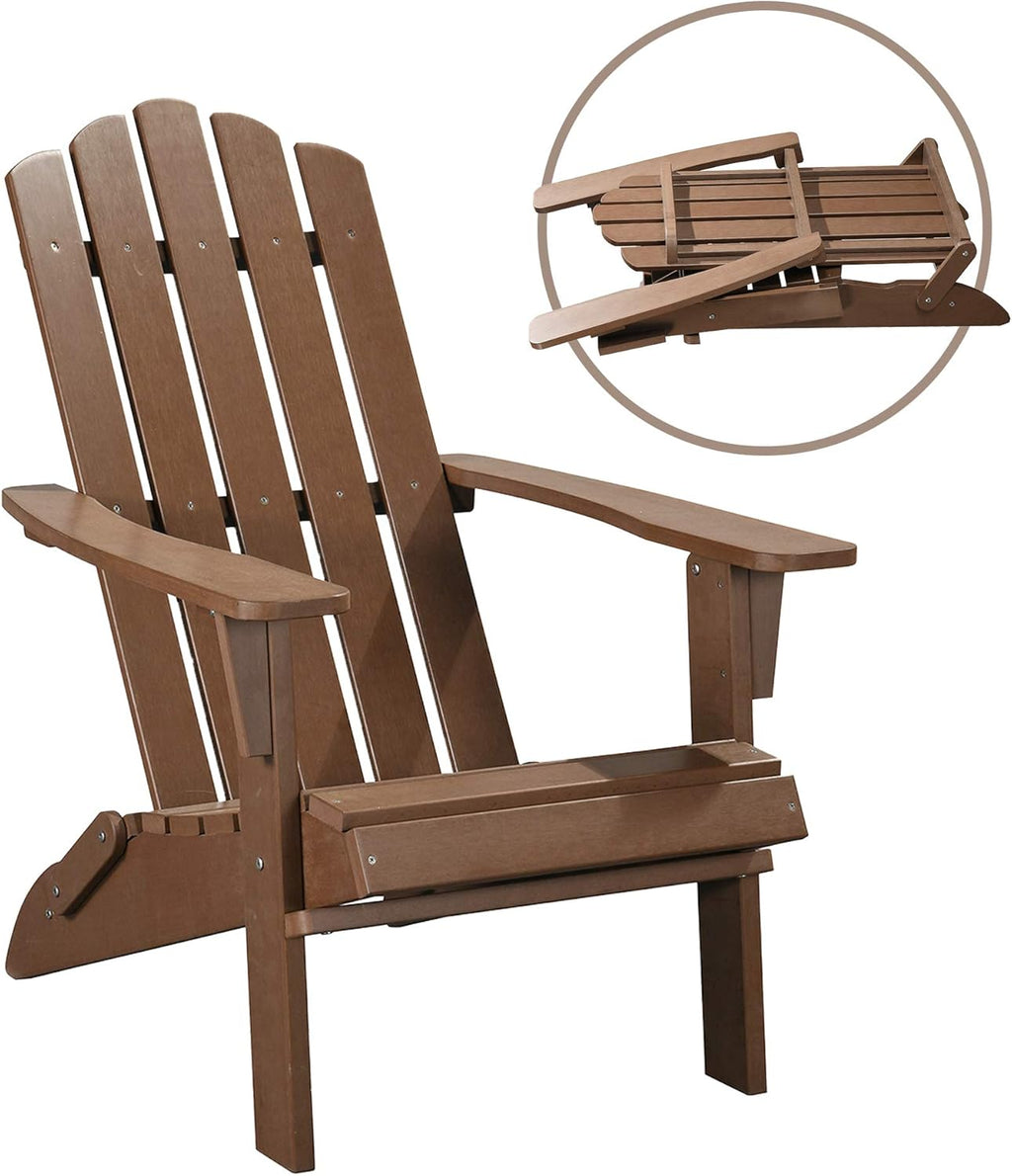 Cardinal Red Folding Poly Adirondack Chair Q2996