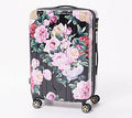 Black Floral Spinner Suitcase N5421