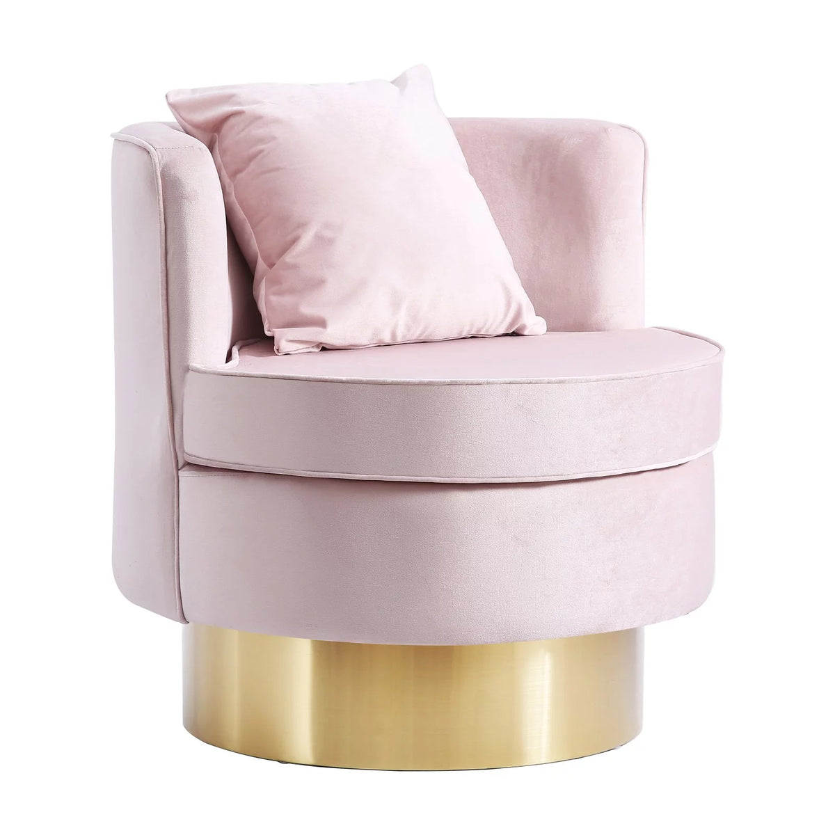 Pink Velvet Swivel Accent Chair S661