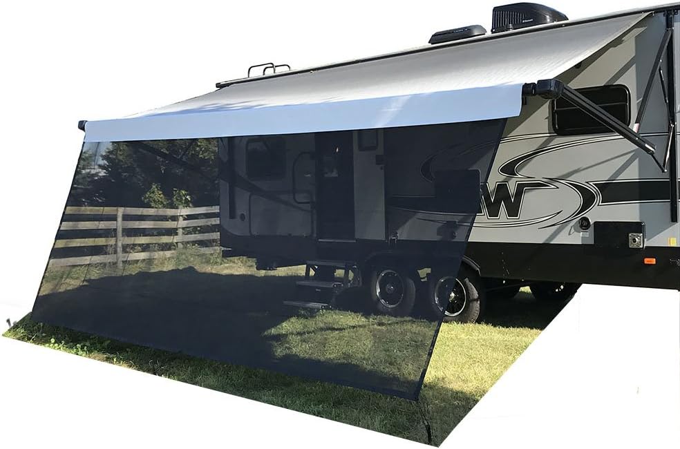 Brown Mesh RV Awning Sun Shade Screen 8' X 10'3'' G6740