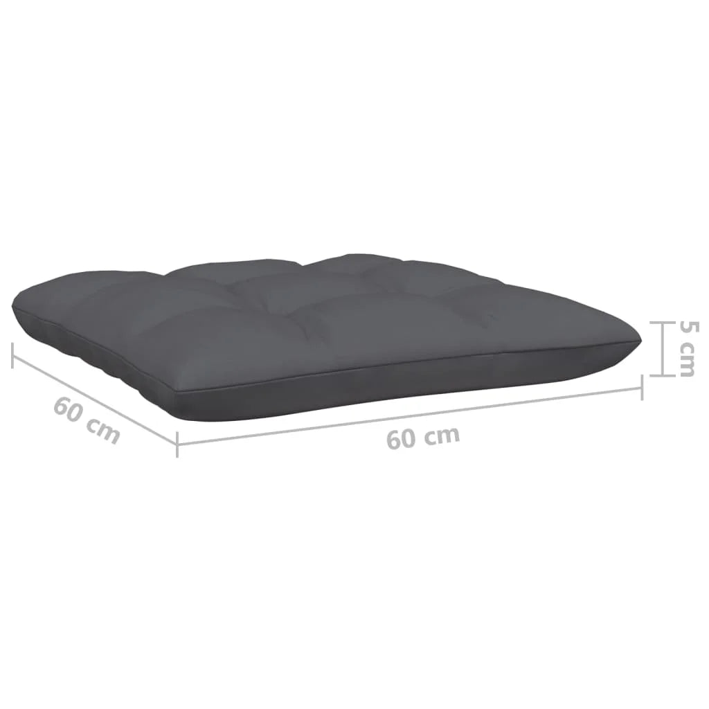 Solid Pinewood Patio Sofa with Anthracite Cushions X53020