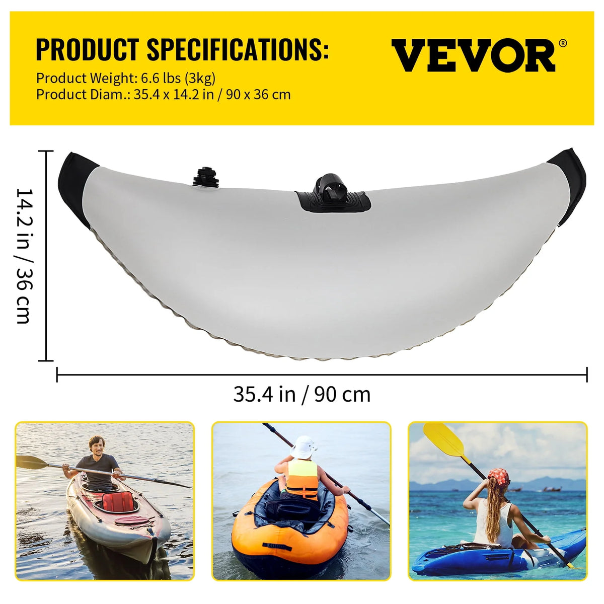 PVC Inflatable Kayak Outrigger Stabilizer, 2 pcs X97581