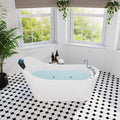67 Freestanding Oval Whirlpool Bathtub with Faucet K1537