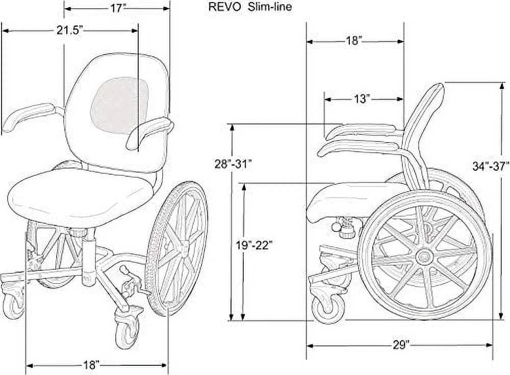 Narrow Daily Wheelchair V9939