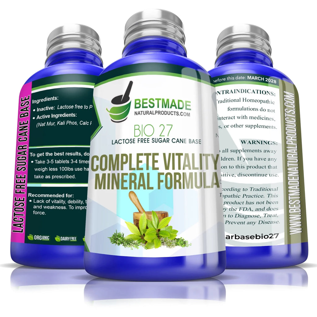 Lactose-Free Complete Vitality Mineral Formula Bio27 (300 pellets) B1720