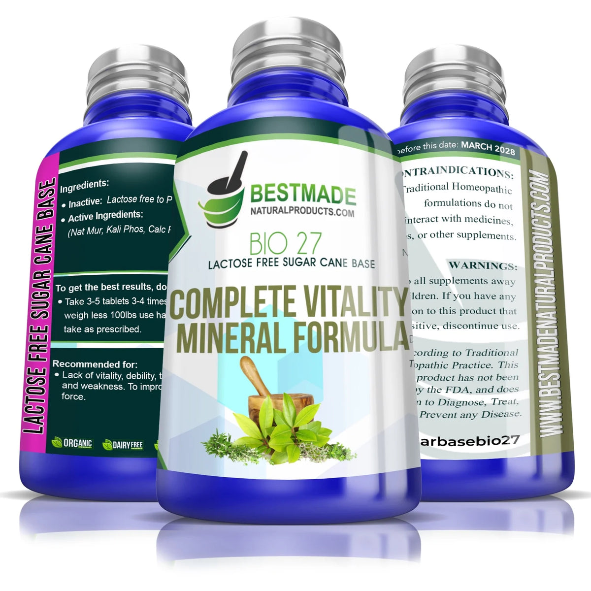 Lactose-Free Complete Vitality Mineral Formula Bio27 (300 pellets) B1720