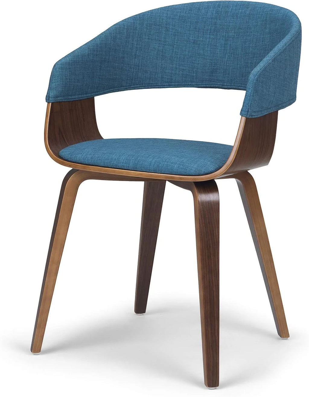 Blue Linen Look Fabric Dining Chair O422858