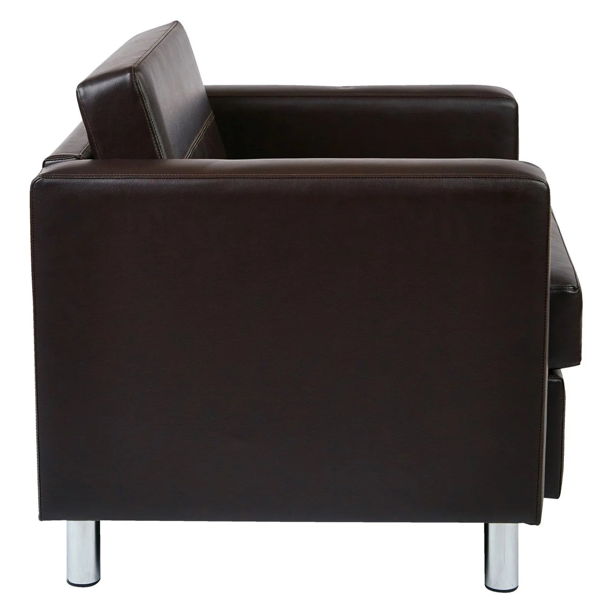 Espresso Faux Leather Armchair F4928