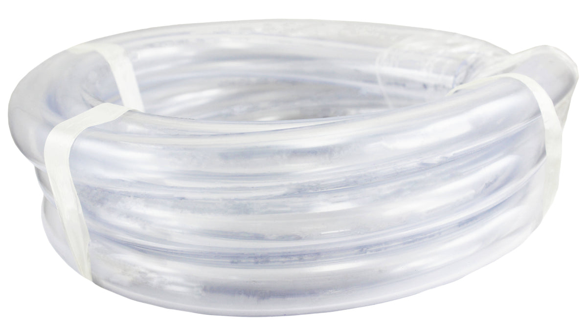 Clear PVC Tubing, 328 ft Roll, 1/2" ID x 5/8" OD U6687