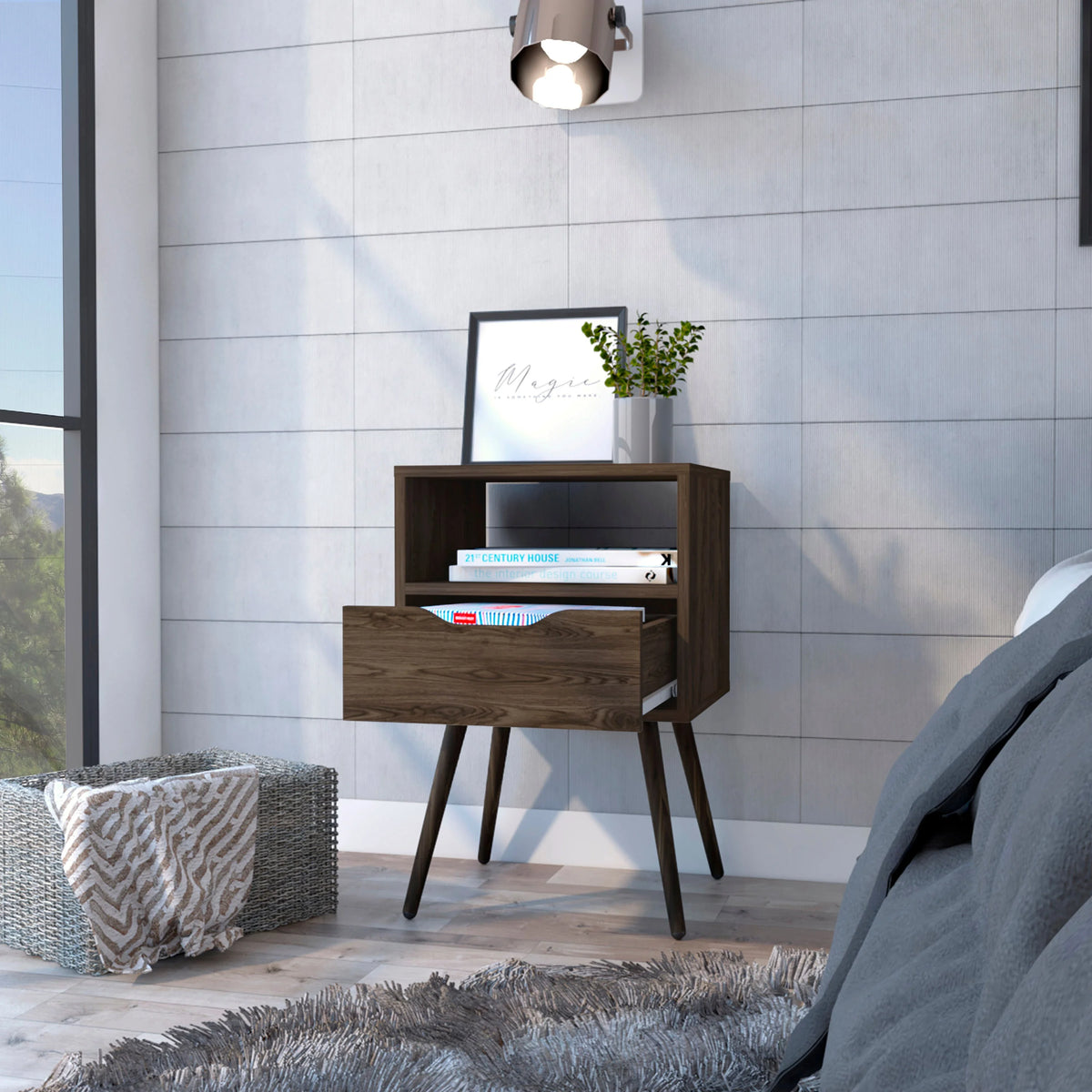 Nightstand Dark Walnut N843817