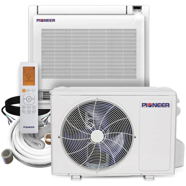 12,000 BTU 21.5 SEER Floor Console Mini-Split Air Conditioner Heat Pump System W828