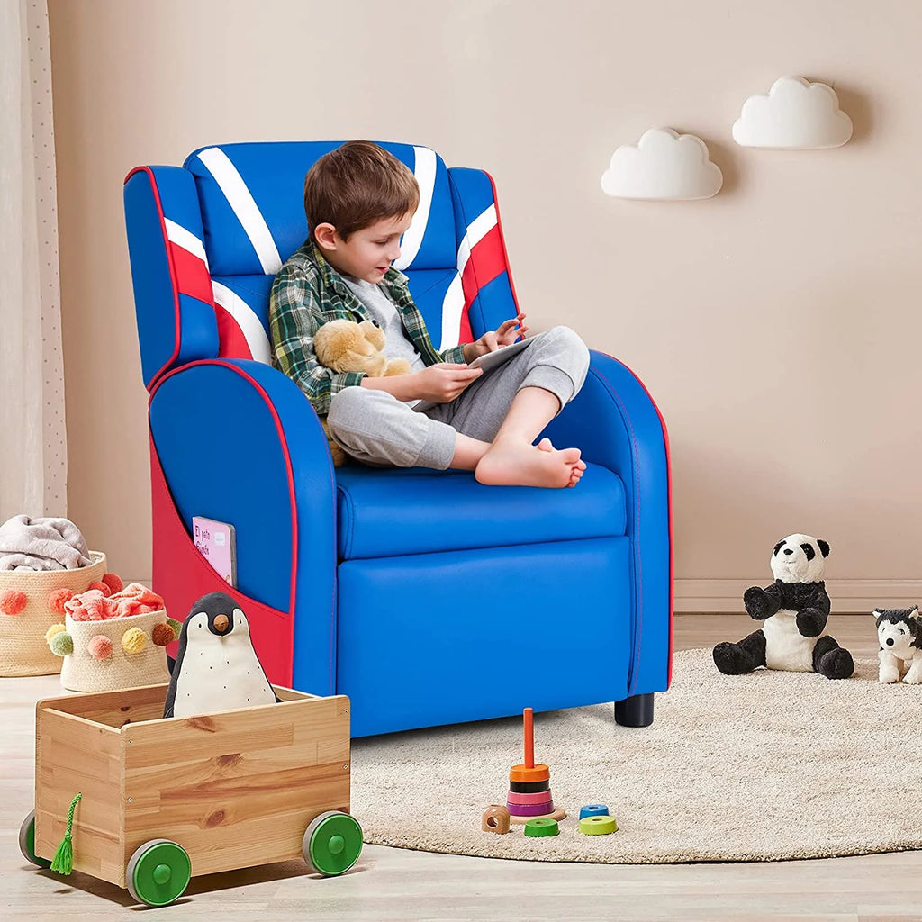 Kids Recliner Gaming Chair with Side Pocket A90173