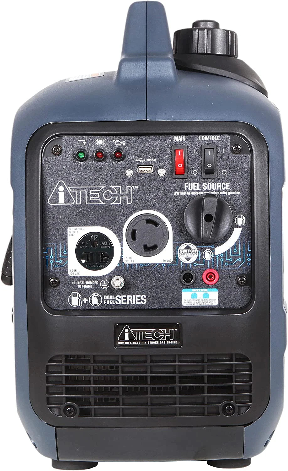 2000 Watt Portable Inverter Generator Dual Fuel V1178