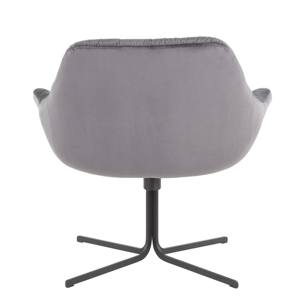 Black/Gray Swivel Lounge Chair X272903