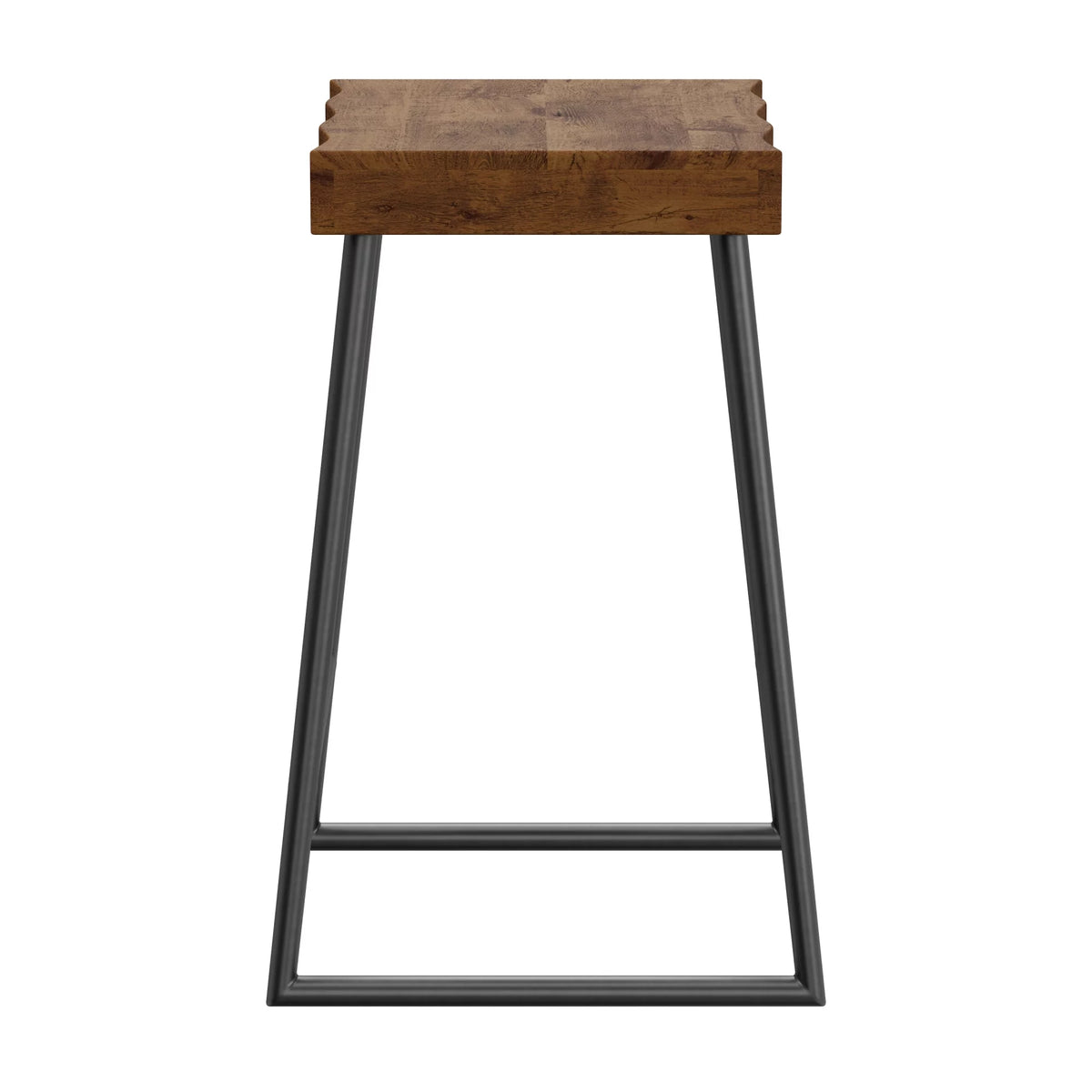 Natural Sheesham Wood Backless Counter Height Stool W367