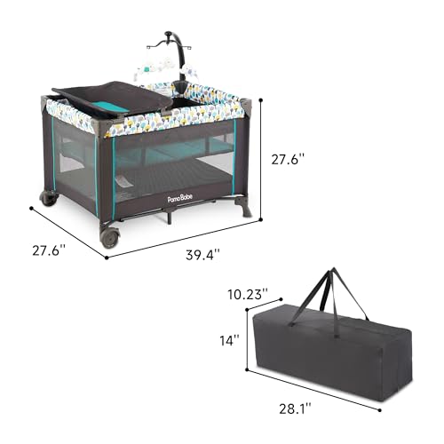 Portable Baby Playpen with Detachable Bassinet and Changing Table S923