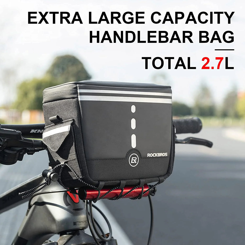 Bike Handlebar Bag with Removable Shoulder Strap J212